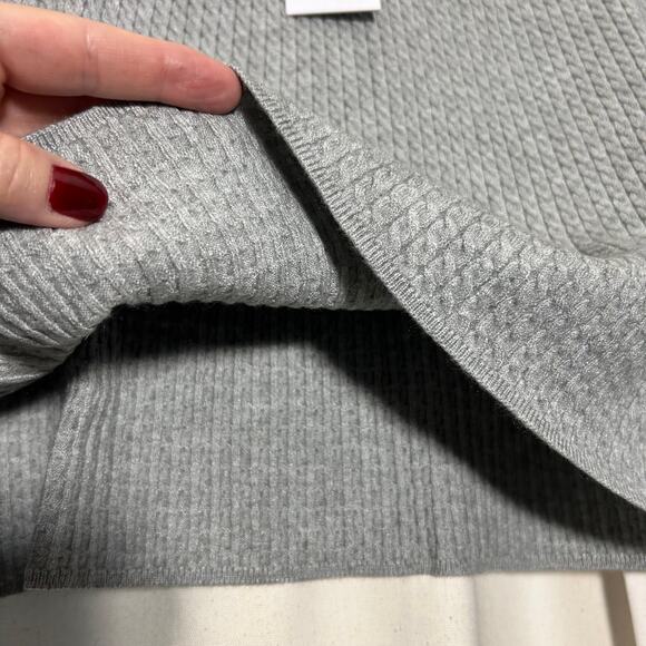 NWT WeWoreWhat Womens Cable Knit Skirt Mini‎ Heather Grey Medium - Picture 6 of 8